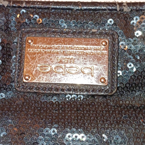 Bebe Black Sequin Wristlet - Picture 5 of 9